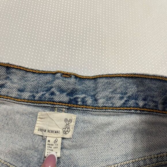 Urban Renewal x Levis Patchwork Distressed Denim Shorts Size Medium - Picture 9 of 9